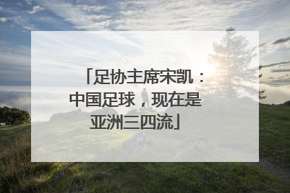 足协主席宋凯：中国足球，现在是亚洲三四流