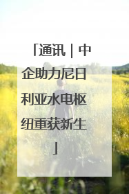 通讯｜中企助力尼日利亚水电枢纽重获新生