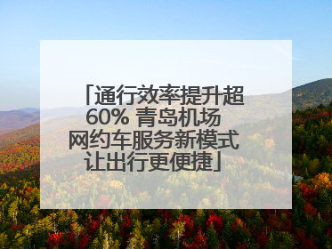 通行效率提升超60% 青岛机场网约车服务新模式让出行更便捷
