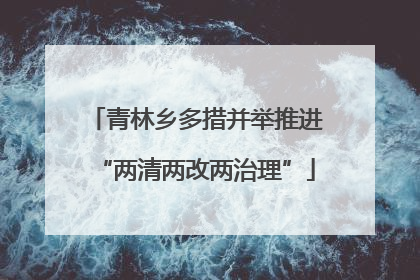 青林乡多措并举推进“两清两改两治理”