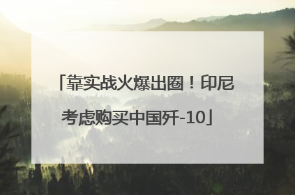 靠实战火爆出圈！印尼考虑购买中国歼-10