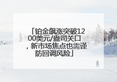 铂金飙涨突破1200美元/盎司关口，新市场焦点也需谨防回调风险