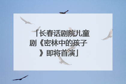 长春话剧院儿童剧《密林中的孩子》即将首演