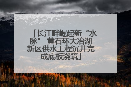 长江畔崛起新“水脉” 黄石环大冶湖新区供水工程沉井完成底板浇筑