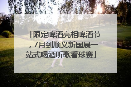 限定啤酒亮相啤酒节，7月到顺义新国展一站式喝酒听歌看球赛