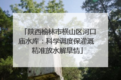 陕西榆林市横山区河口庙水库：科学调度保灌溉 精准放水解旱情