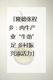 隆德张程乡：肉牛产业“牛劲”足 乡村振兴添活力