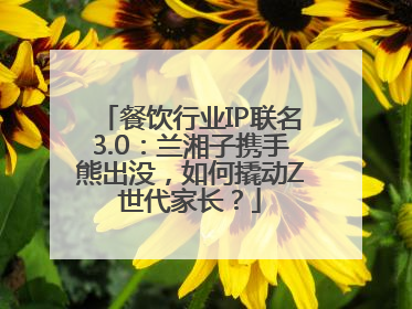 餐饮行业IP联名3.0：兰湘子携手熊出没，如何撬动Z世代家长？