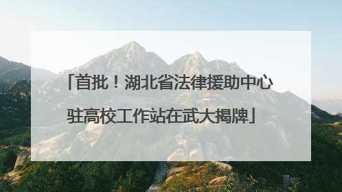 首批！湖北省法律援助中心驻高校工作站在武大揭牌