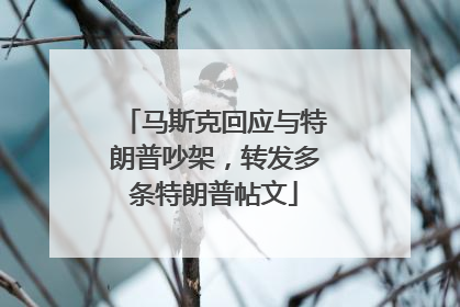 马斯克回应与特朗普吵架，转发多条特朗普帖文