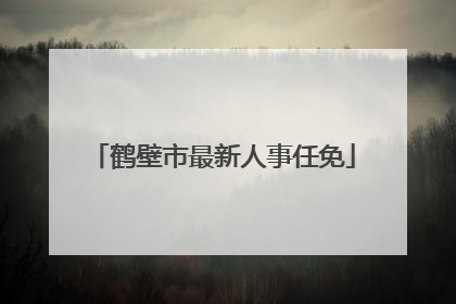 鹤壁市最新人事任免