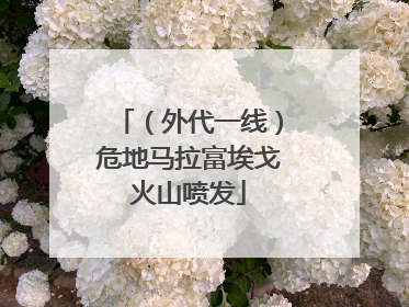 （外代一线）危地马拉富埃戈火山喷发