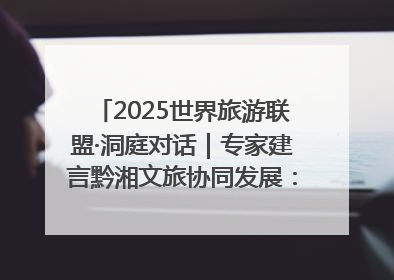 2025世界旅游联盟·洞庭对话｜专家建言黔湘文旅协同发展：聚焦产品稀缺性 深化区域经验共享