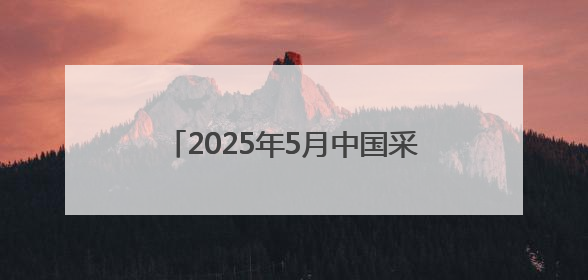 2025年5月中国采购经理指数运行情况