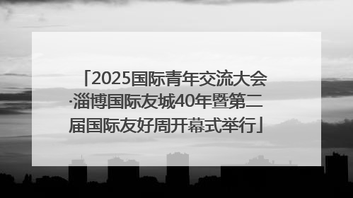 2025国际青年交流大会·淄博国际友城40年暨第二届国际友好周开幕式举行