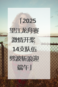 2025望江龙舟赛激情开桨 14支队伍劈波斩浪迎端午
