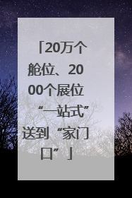 20万个舱位、2000个展位“一站式”送到“家门口”