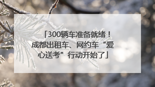 300辆车准备就绪！成都出租车、网约车“爱心送考”行动开始了