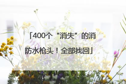 400个“消失”的消防水枪头！全部找回