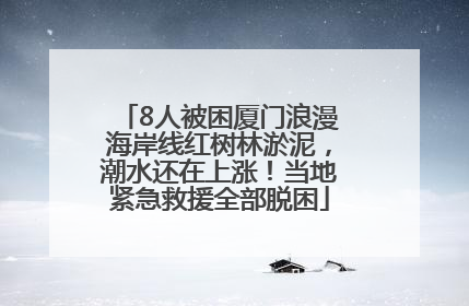 8人被困厦门浪漫海岸线红树林淤泥，潮水还在上涨！当地紧急救援全部脱困