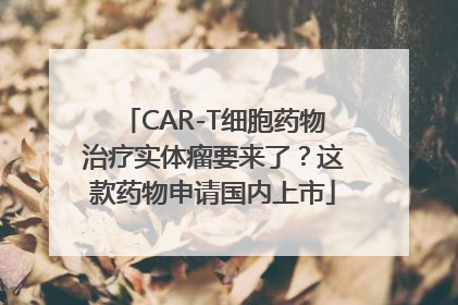 CAR-T细胞药物治疗实体瘤要来了？这款药物申请国内上市