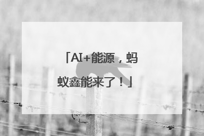 AI+能源，蚂蚁鑫能来了！